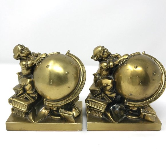 Vintage Astronomer Bookends Philadelphia Mgf Co.